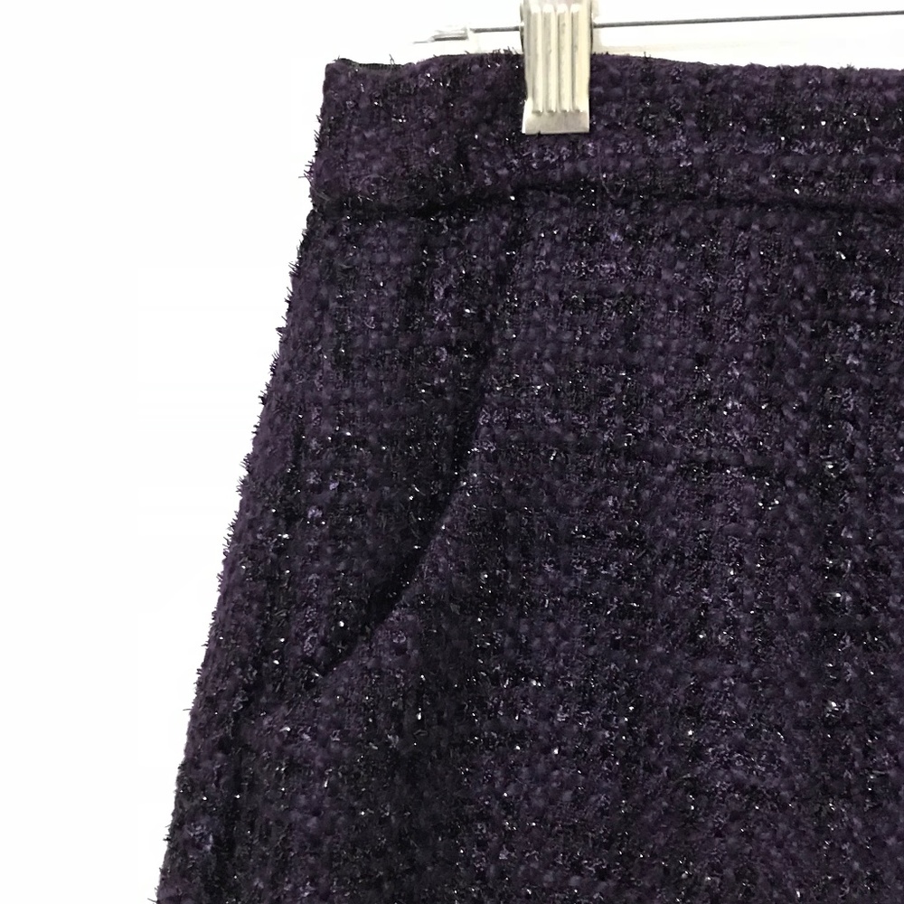 Cynthia Rowley Dark Purple & Metallic Black Skirt - Picture 3 of 6